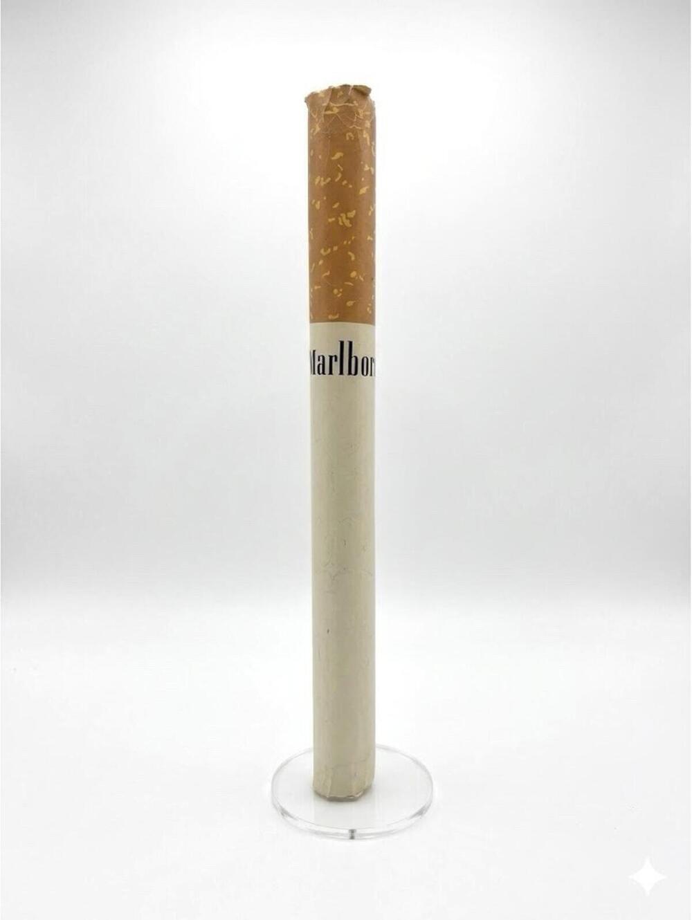Huge 25" Vintage Marlboro Cigarette Pop-Art Store Display Decor w/Acrylic Stand